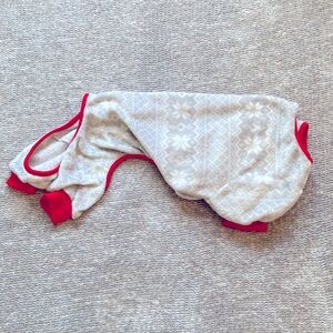 Fleece Dog Pajamas Holiday Winter Snowflake Christmas Cozy Soft XL